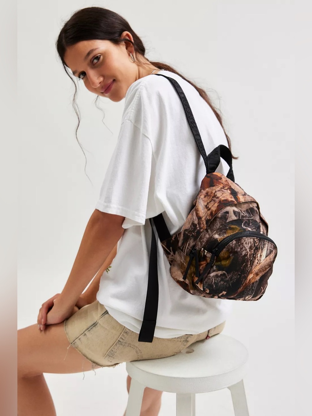 BAGGU Mini Nylon Backpack Camo